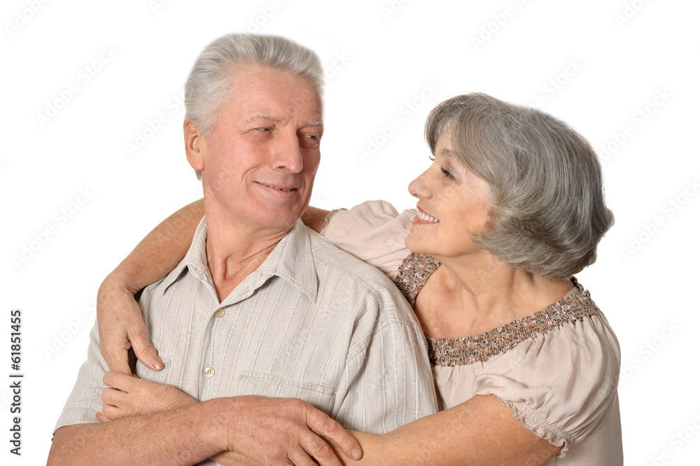 Senior couple isolated Senior couple isolated