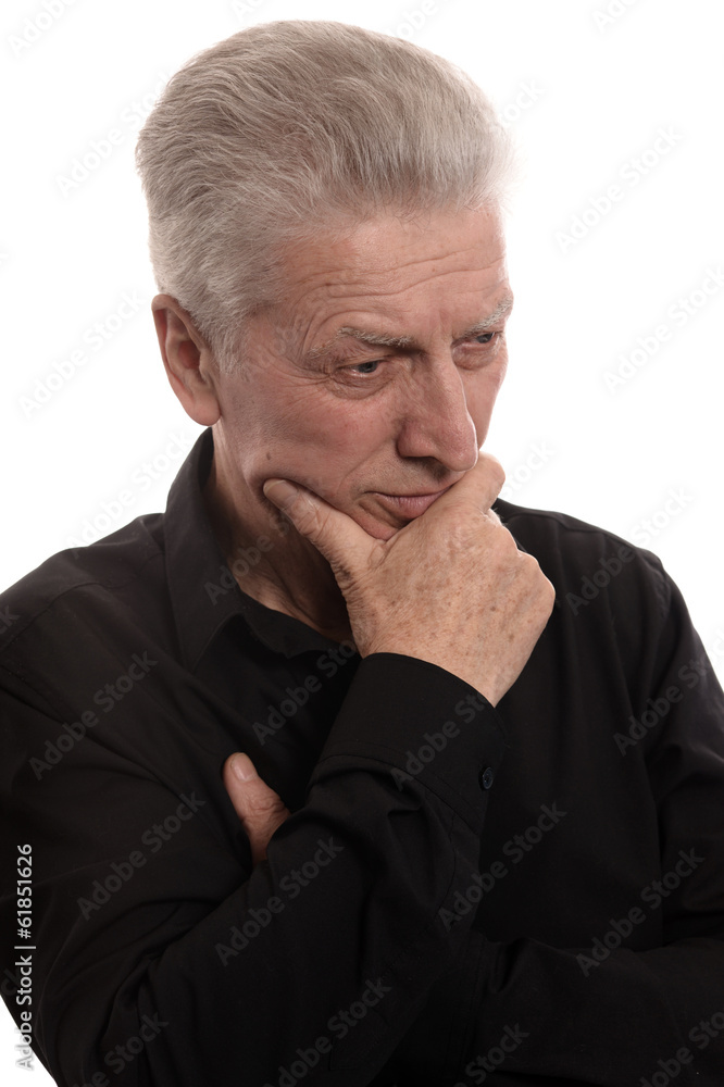 Older man in a shirt Older man in a shirt