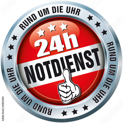 24h Notdienst - Rund um die Uhr - Button