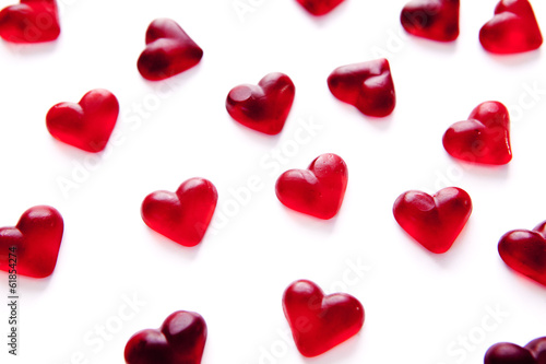 coeurs texture de bonbon