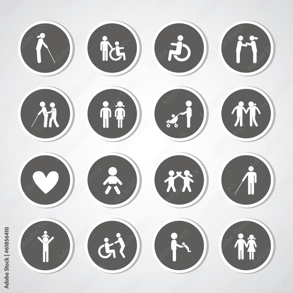 Family icon set Family icon set