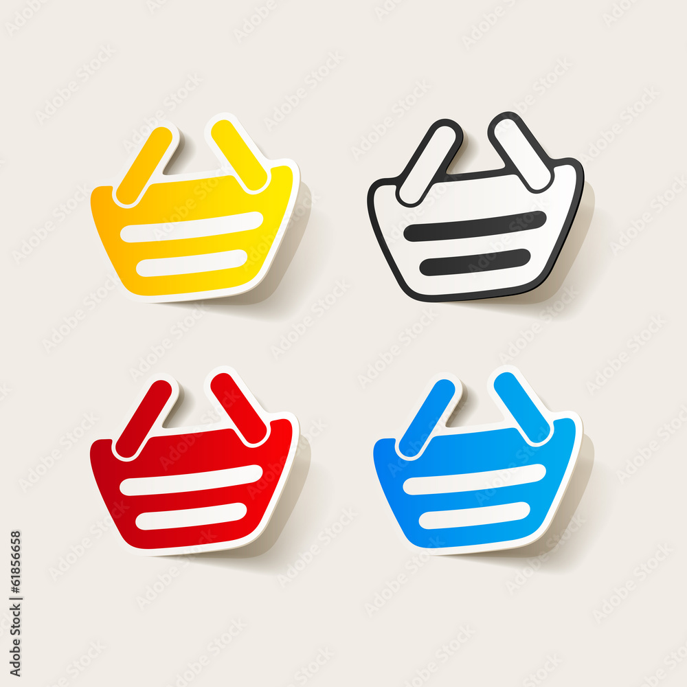 Obraz premium realistic design element: food basket