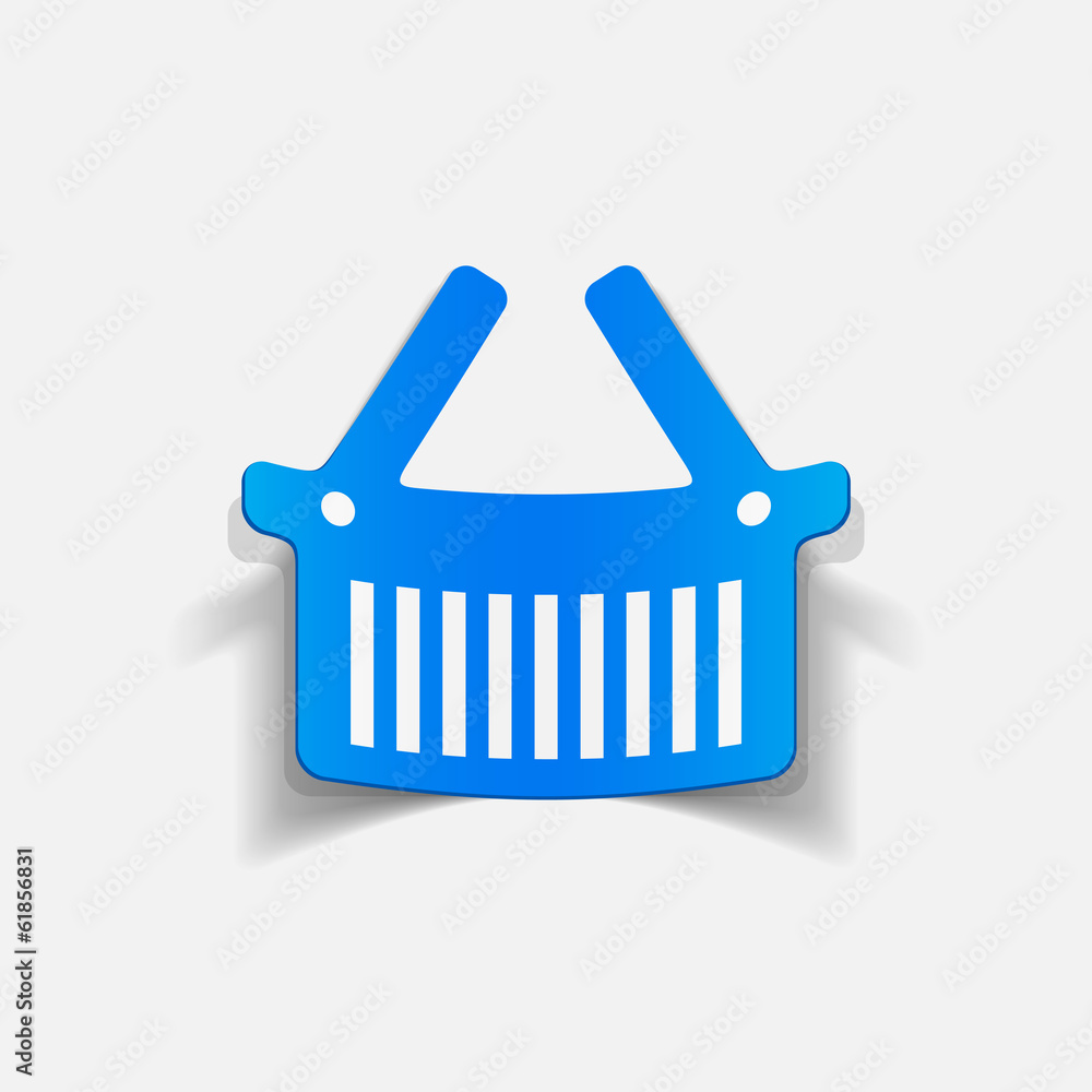 realistic design element: food basket realistic design element: food basket