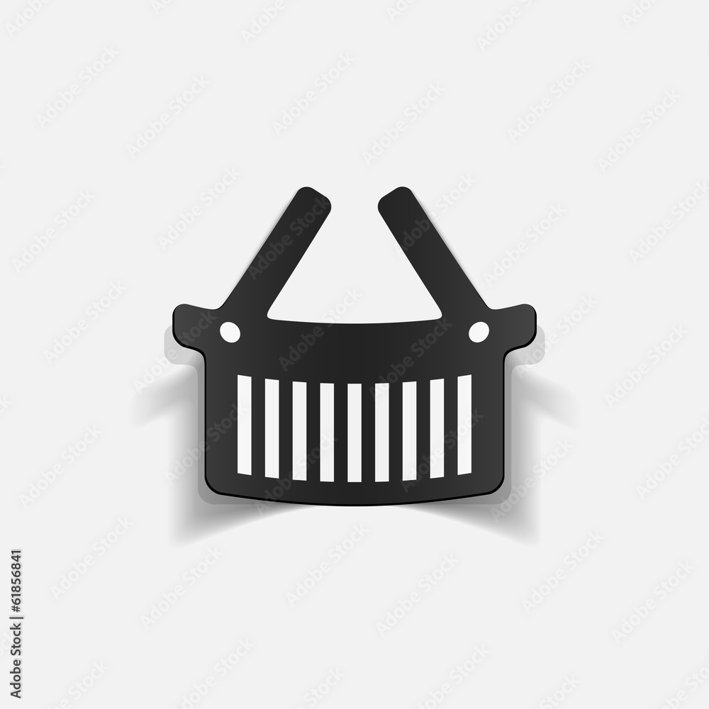 realistic design element: food basket realistic design element: food basket