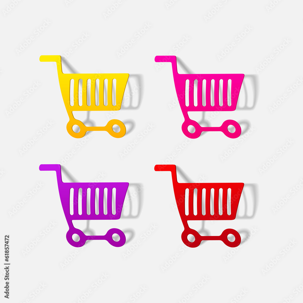 realistic design element: grocery cart realistic design element: grocery cart