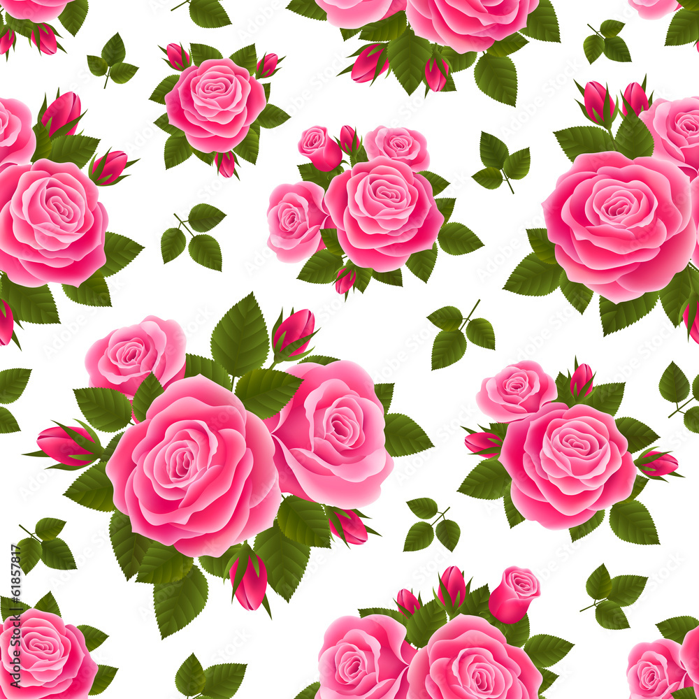 Pink roses pattern