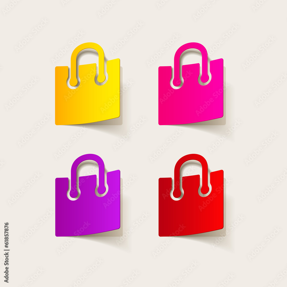realistic design element: grocery bags realistic design element: grocery bags