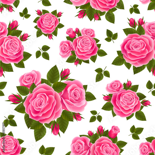 Pink roses pattern