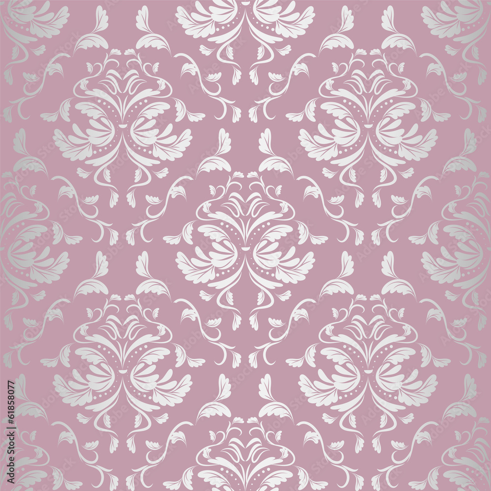 seamless wallpaper.damask pattern.floral background