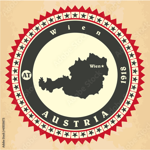 Photography Vintage label-sticker cards of Austria.