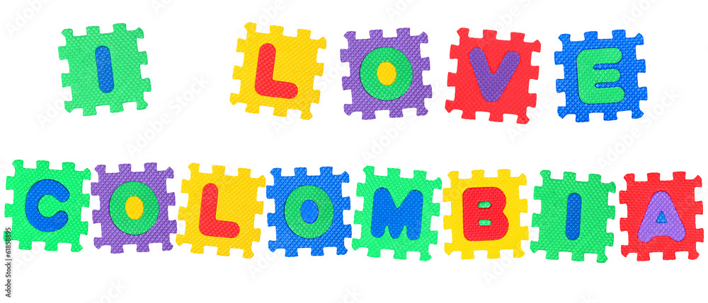 Fototapeta premium I Love Colombia