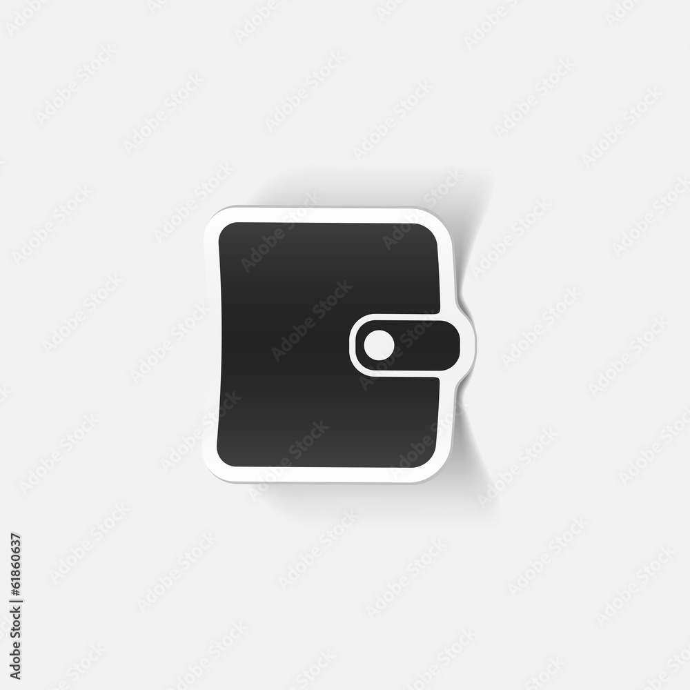 realistic design element: purse, money realistic design element: purse, money