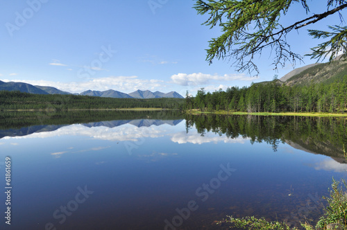 Landscape of the lake Sunny day.