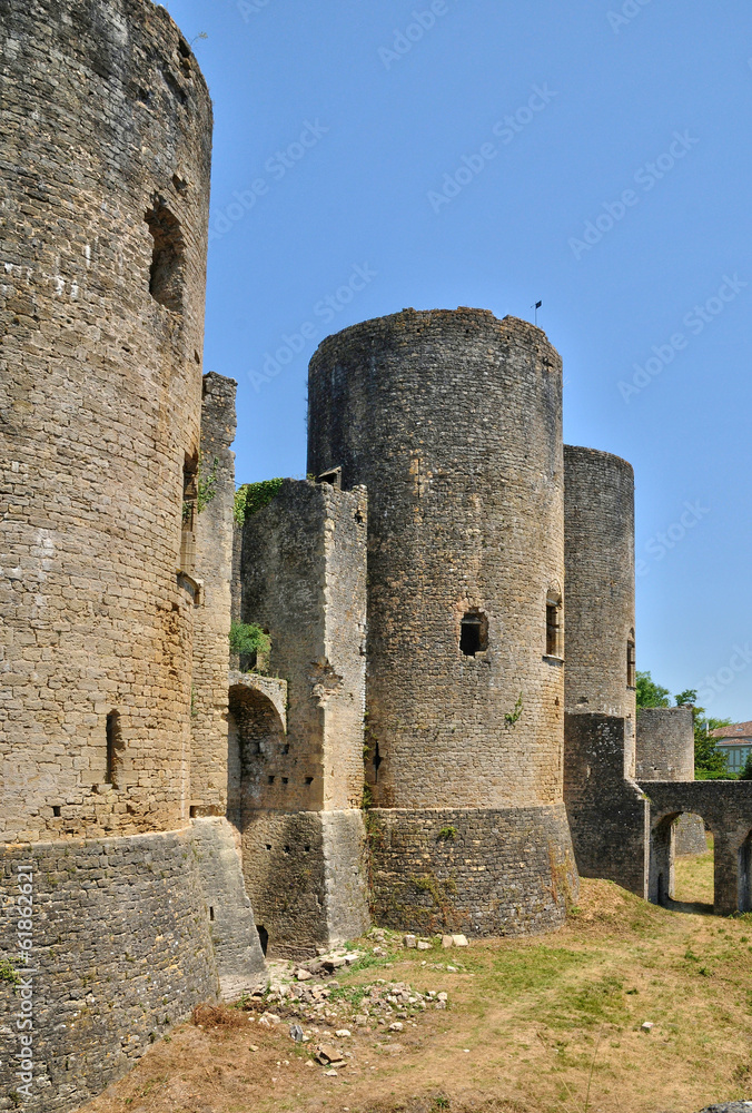 picturesque castle of Villandraut in Gironde