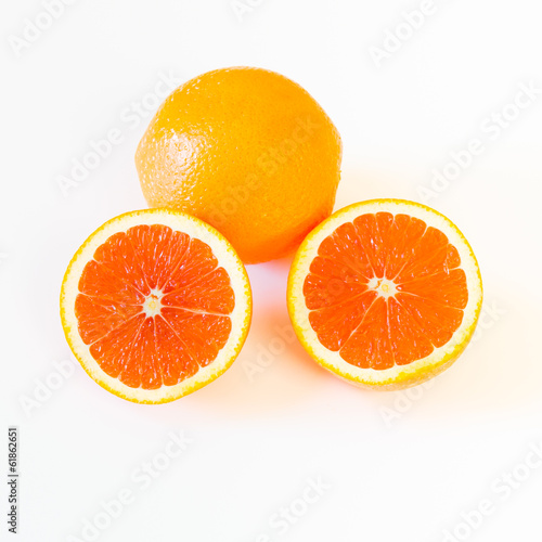 Fotografie The cara cara oranges with pinkish red color interior.