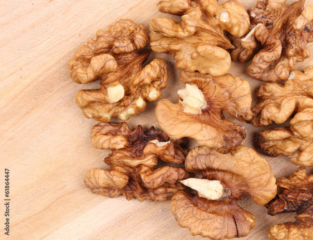 Close up of bunch walnut kendels. Close up of bunch walnut kendels.