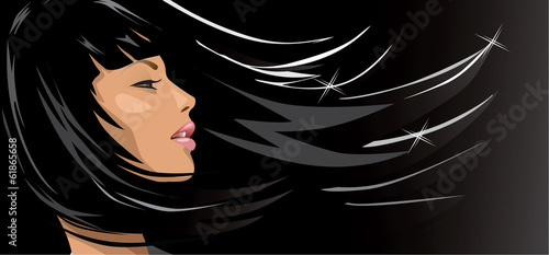 woman with black hair