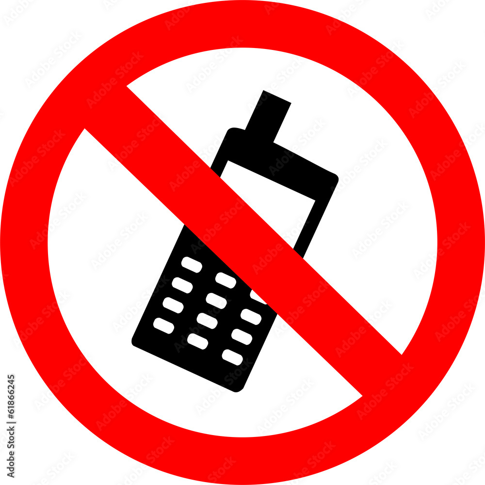 Zakaz używania telefonu - obrazy, fototapety, plakaty 