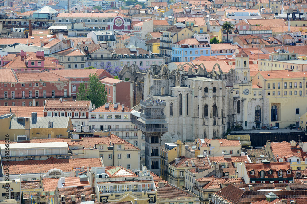 Igreja do Carmo and Historical Baixa district, Lisbon