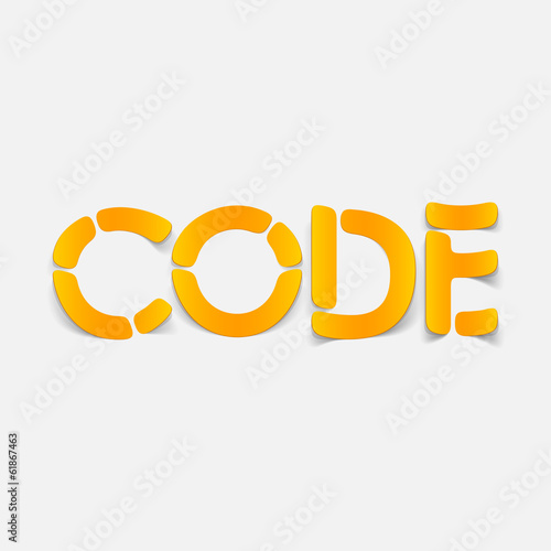 realistic design element: code