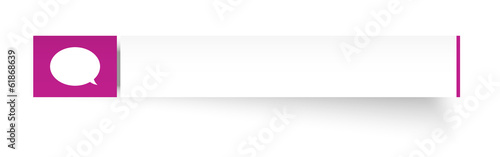 The rectangle label with speech bubble icon