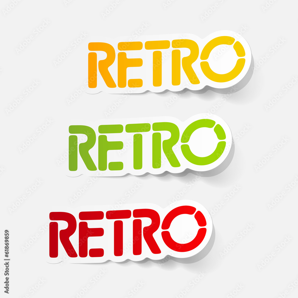 realistic design element: retro realistic design element: retro