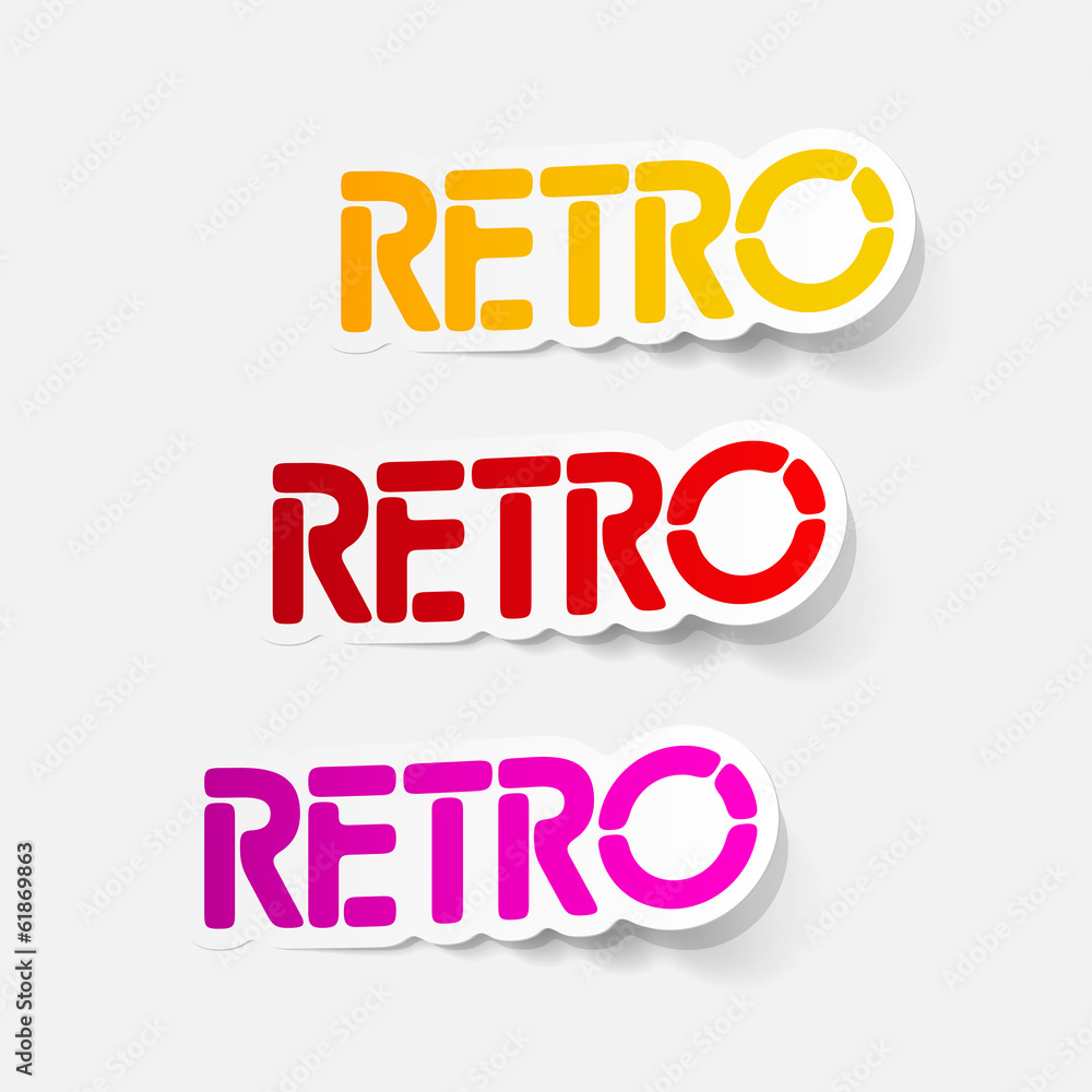 realistic design element: retro realistic design element: retro