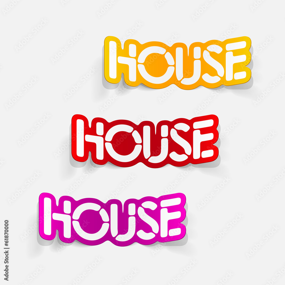 realistic design element: house