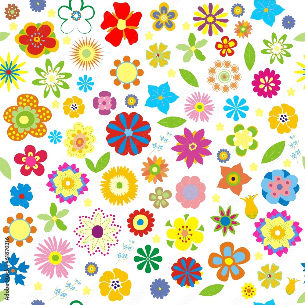 Spring vector floral - obrazy, fototapety, plakaty 