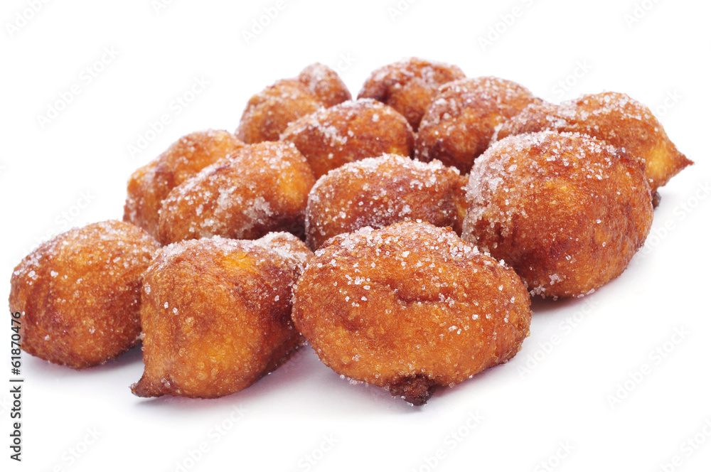 bunyols de Quaresma, typical pastries of Catalonia, Spain, eaten bunyols de Quaresma, typical pastries of Catalonia, Spain, eaten