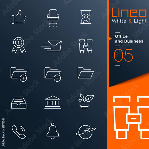Lineo White & Light - Office and Business outline icons