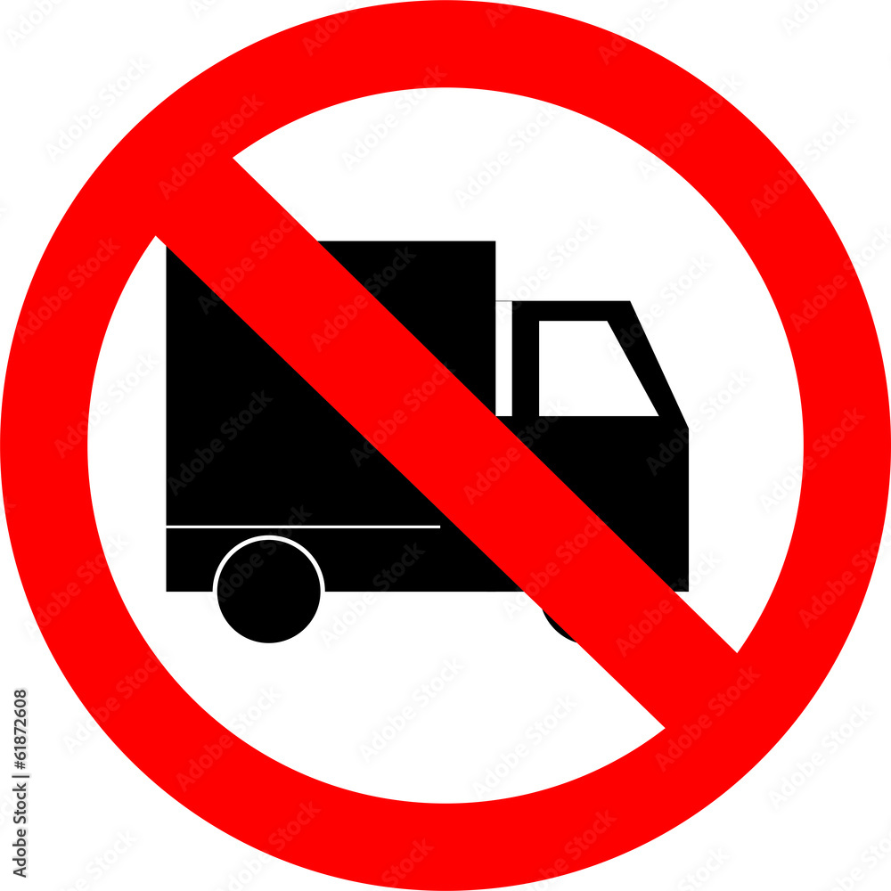 Zakaz auto ciężarowe - obrazy, fototapety, plakaty 