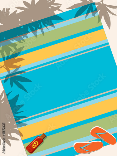 Beach towel vector background