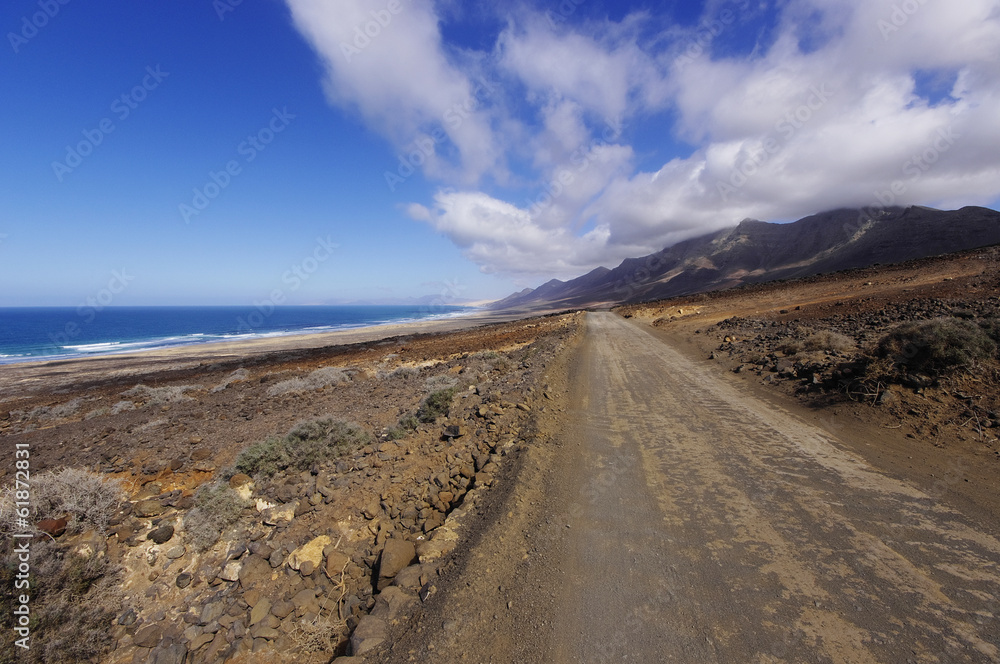 A road to Playa de Cofete, Fuerteventura A road to Playa de Cofete, Fuerteventura