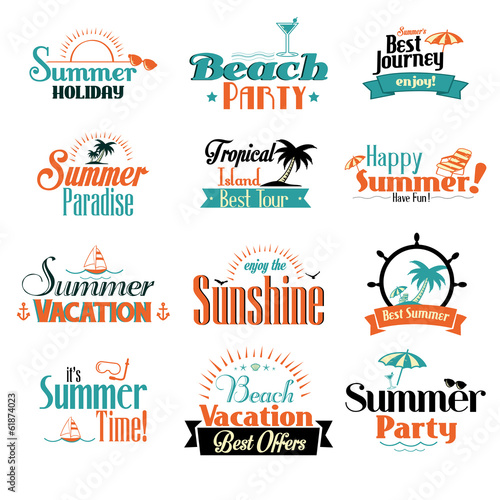Retro summer badge