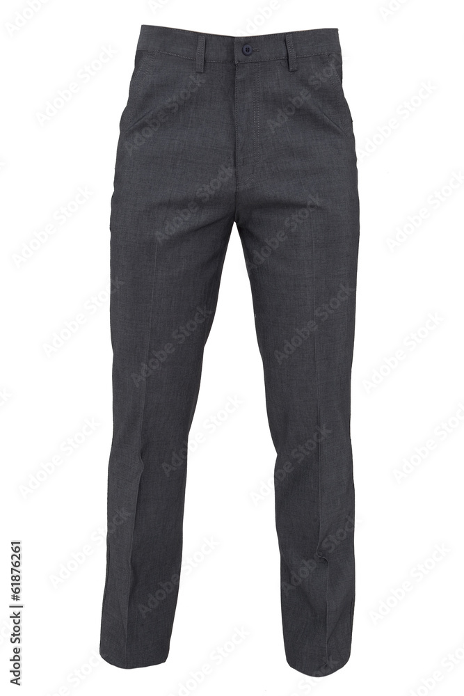 trousers for men isolated on a white background - obrazy, fototapety, plakaty 