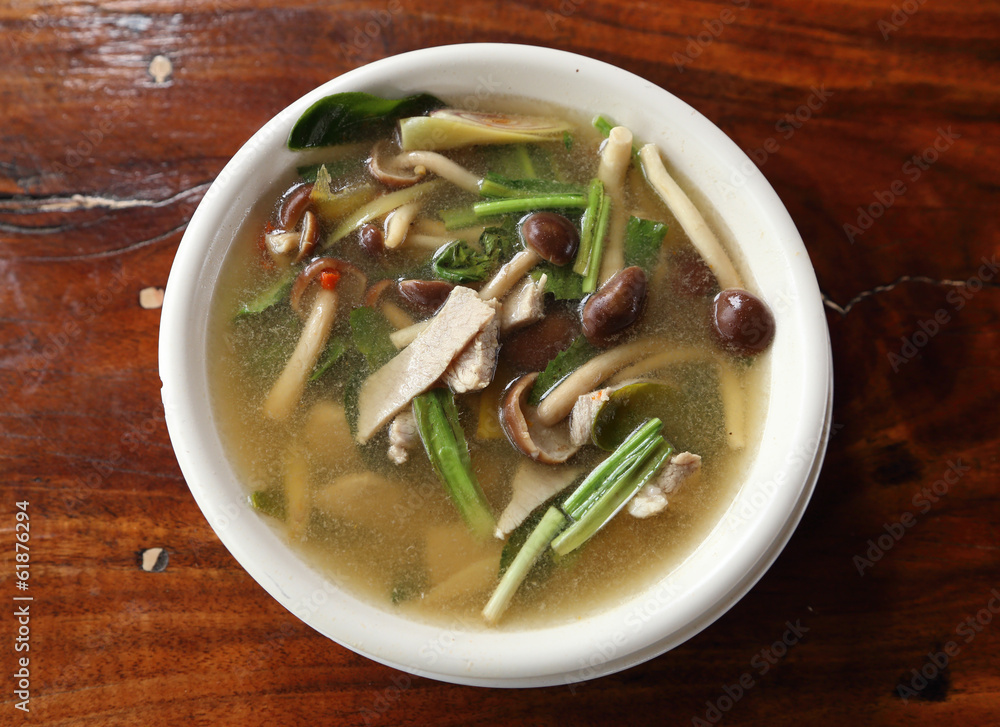 hot and sour soup with pork and mushroom hot and sour soup with pork and mushroom