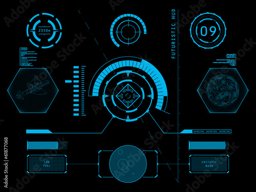 Futuristic user interface HUD