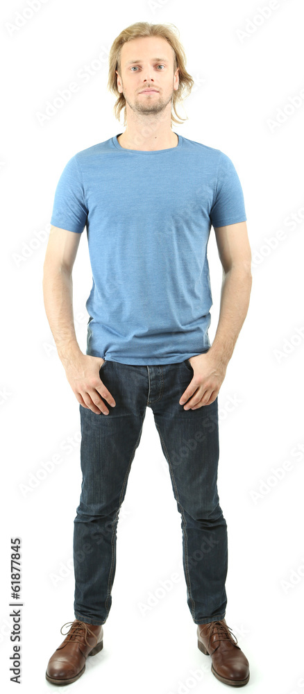 Handsome young man isolated on white Handsome young man isolated on white