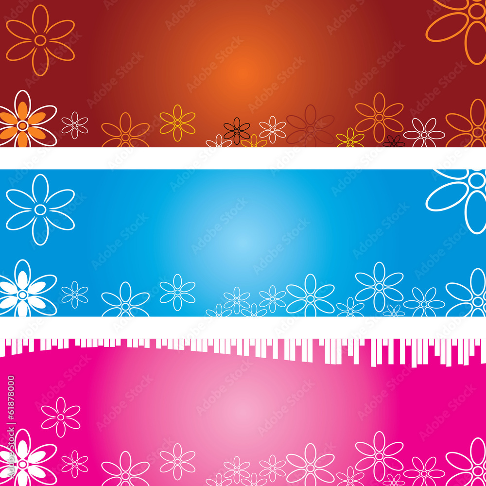 abstract floral background Banners