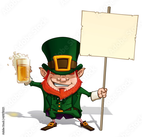 St. Patrick Holding a Placard