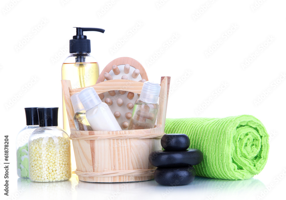 Spa setting, isolated on white Spa setting, isolated on white
