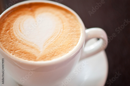 Coffee heart shape