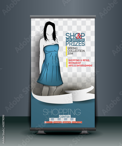 Shopping Store Roll Up Banner Design