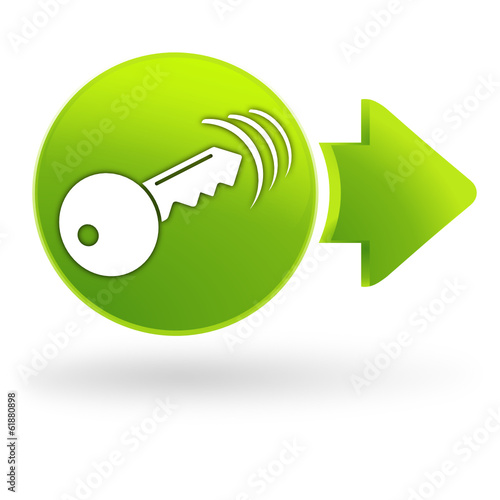 ouverture à distance sur symbole web vert