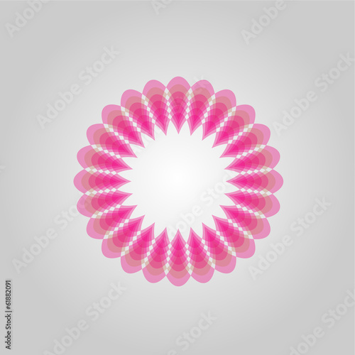 Pink floral design element