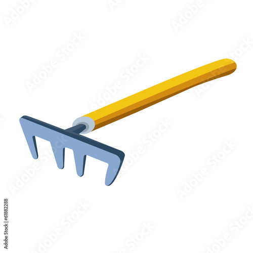 rake isolated illustration