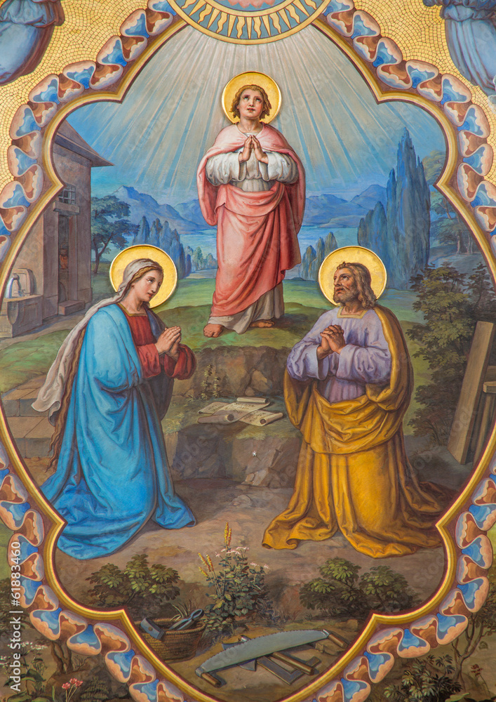 Vienna - Holy Family fresco - presbytery of Carmelites church