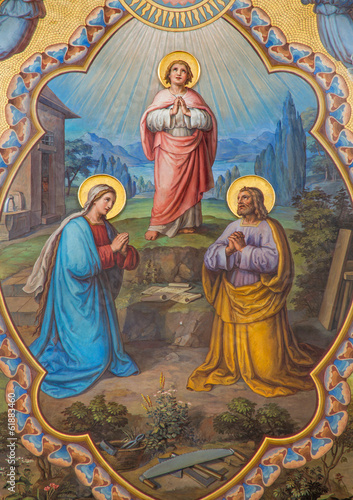 Vienna - Holy Family fresco - presbytery of Carmelites church