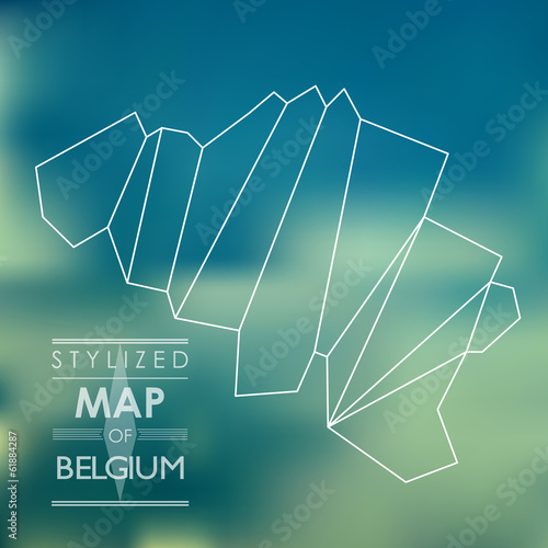 Stylized map of Belgium